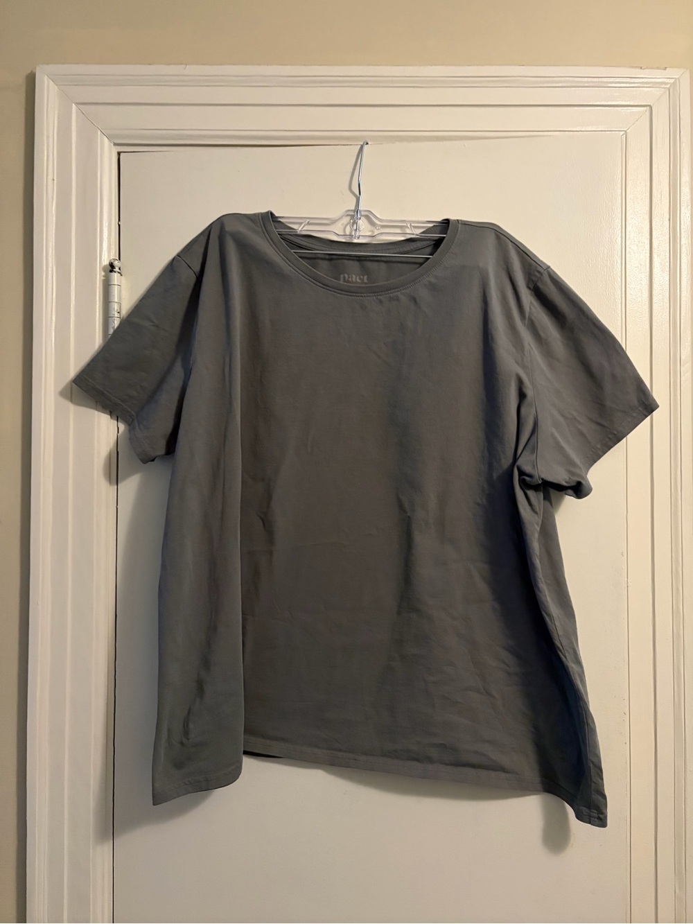 Pact 100% Organic Cotton T Shirt Gray Size XXL